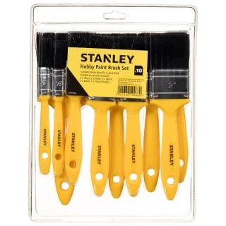 Stanley Hobby Paint Brush Set 10pk 1 Stanley Hobby Paint Brush Set 10pk