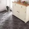 B&M Self Adhesive Floor Tiles Grey Stone Effect