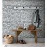 Broken Brick Wallpaper - Grey