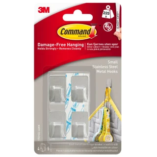 Command Small Stainless Steel Metal Hooks 9pk 1 Command Small Stainless Steel Metal Hooks 9pk