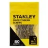 Stanley Single Thread Screws 80pk 4 X 50mm