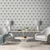 Duplex Damask Grey Wallpaper