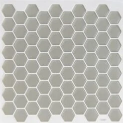 Blenheim Grey Hexagonal Self Adhesive Wall Tile -White And Silver Furniture Store 359987 blenheim grey hex self adhesive wall tile