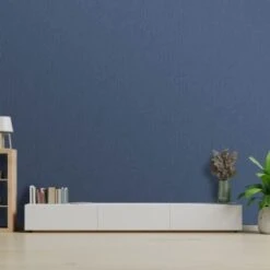 Debona Crystal Plain Wallpaper - Navy