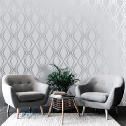 Amelie Geometric Grey Wallpaper