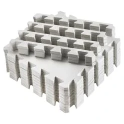 B&M Foam Mats 9 Piece - White