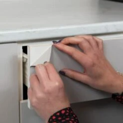 D-C-Fix Self-Adhesive Film Glossy Light Grey 67.5cm X 2m -White And Silver Furniture Store 377884 dc fix glossy light grey self adhesive vinyl 67 5cm x 2m wallpaper