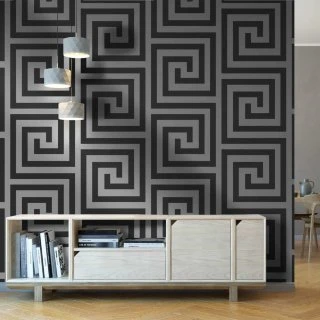 Athena Wallpaper - Black 1 Athena Wallpaper - Black