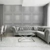 Amara Panel Wallpaper - Charcoal Grey