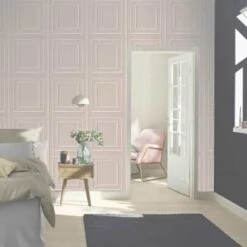 Beaded Panel Clay Wallpaper - Natural