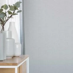 Linen Flat White Wallpaper