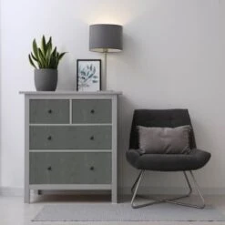 D-C-Fix Self-Adhesive Film Tico Silver 67.5cm X 2m -White And Silver Furniture Store 379020 dc fix tico silver self adhesive vinyl 67 5cm x 2m wallpaper 3