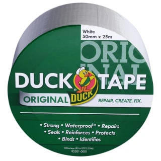 Duck Tape Original 50mm X 25m - White 1 Duck Tape Original 50mm X 25m - White