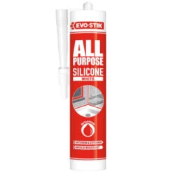 B&M Evo-Stik All Purpose Silicone Sealant - White