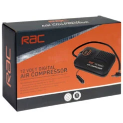 RAC Digital Air Compressor 12V -White And Silver Furniture Store 384933 rac digital air compressor 12volt