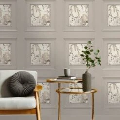 Corinthia Panel Wallpaper - Pearl