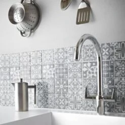 Rosedene Grey Moroccan Self Adhesive Wall Tile