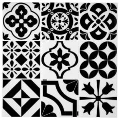 Clevedon Black Morrocan Self Adhesive Wall Tile 5 Clevedon Black Morrocan Self Adhesive Wall Tile -White And Silver Furniture Store 389770 clevedon black morrocon self adhesive wall tile 3