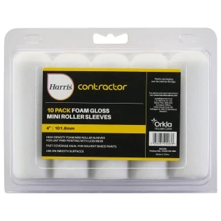 Harris Contractor Gloss Mini Roller Sleeves 10pk 1 Harris Contractor Gloss Mini Roller Sleeves 10pk