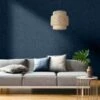 Linen Texture Blue Wallpaper