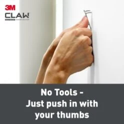 B&M 3M Claw Picture Hanger For Drywall 4pk - 20kg -White And Silver Furniture Store 397188 3m claw drywall picture hanger 20 kg 5