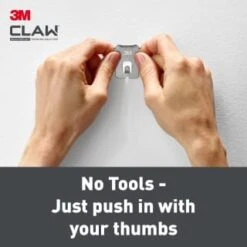 B&M 3M Claw Picture Hanger For Drywall 4pk - 20kg -White And Silver Furniture Store 397188 3m claw drywall picture hanger 20 kg 6