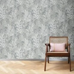 Cotswold Garden Ice Grey Wallpaper