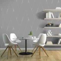 B&M Armando Geo Grey Wallpaper